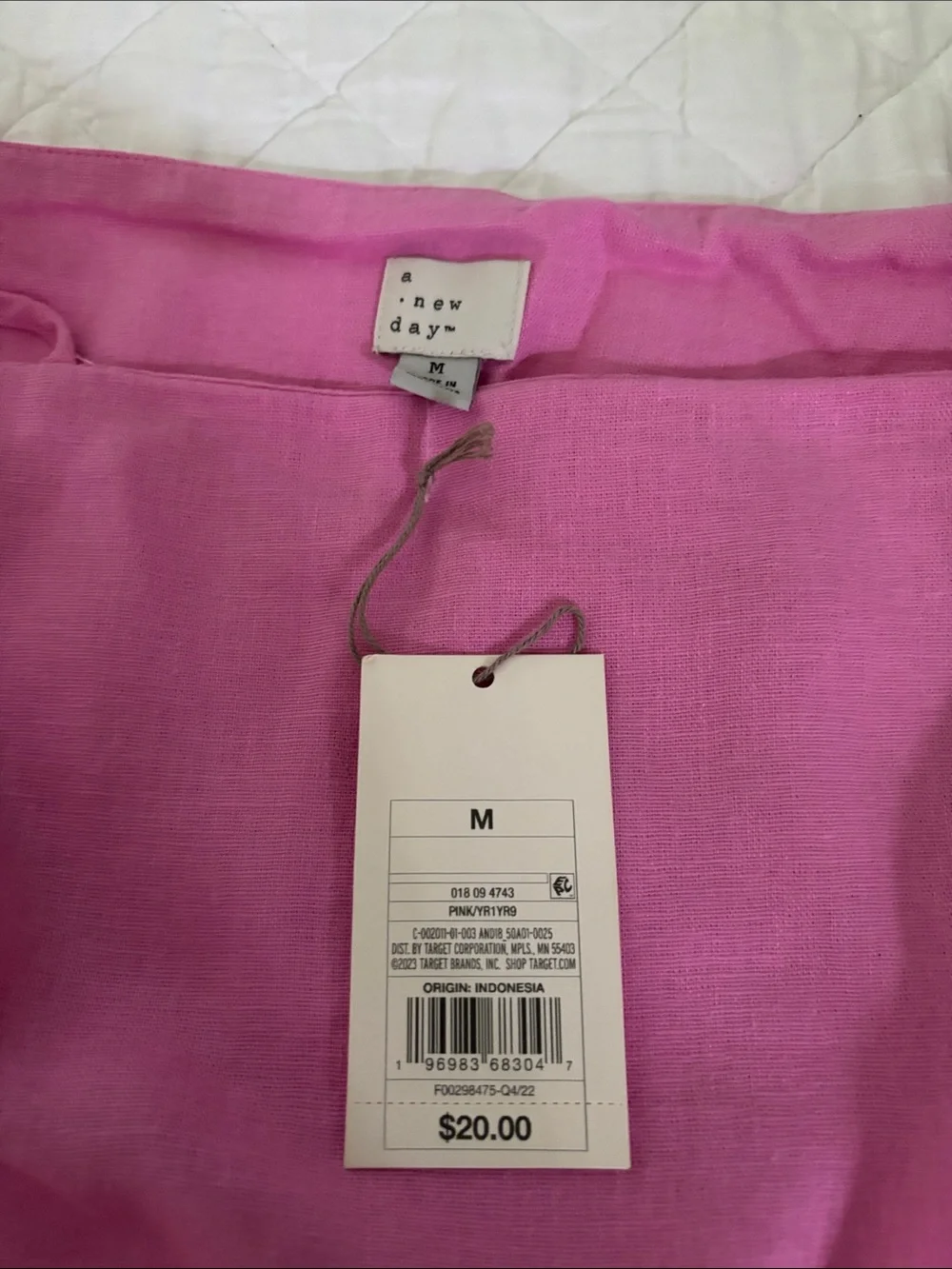 Target Pink Women's Linen Dress with Retail Tag - Picture 4 of 6